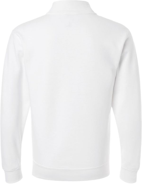 An image of a Custom Gildan Unisex Heavy Blend Quarter Zip Sweatshirt in White!