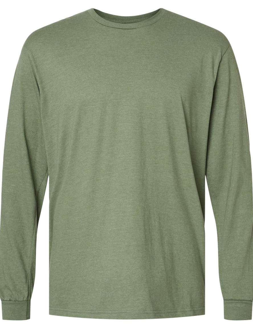 Gildan Unisex Softstyle CVC Long Sleeve T Shirt in Cactus