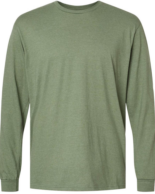 An image of a Custom Gildan Unisex Softstyle CVC Long Sleeve T Shirt in Cactus!