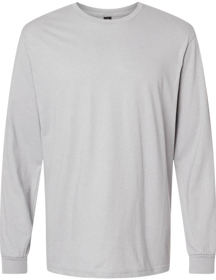 Gildan Unisex Softstyle CVC Long Sleeve T Shirt in Cement