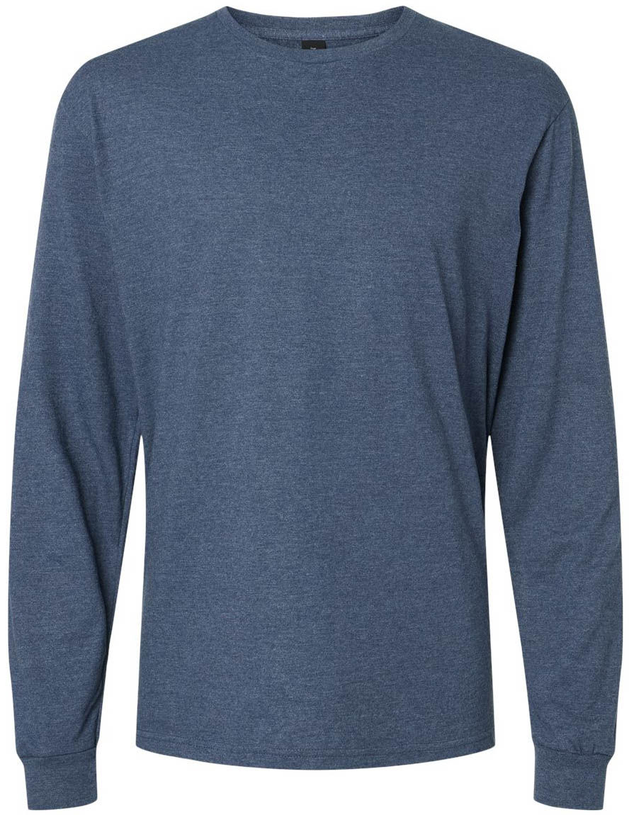 Gildan Unisex Softstyle CVC Long Sleeve T Shirt in Navy Mist