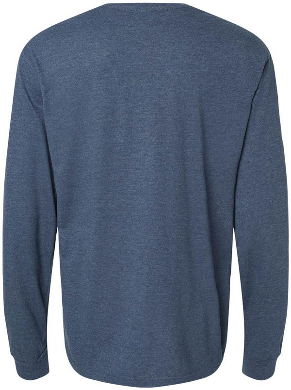 An image of a Custom Gildan Unisex Softstyle CVC Long Sleeve T Shirt in Navy Mist!