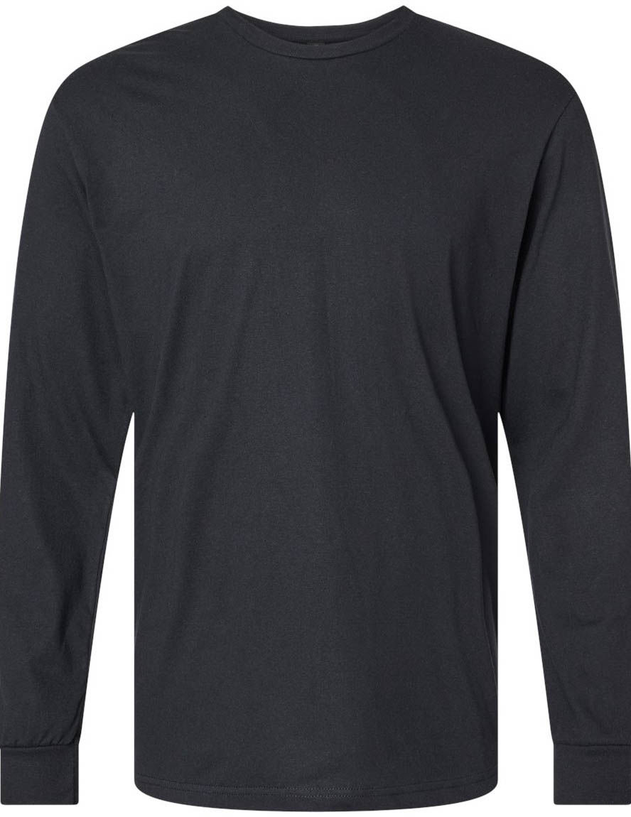 Gildan Unisex Softstyle CVC Long Sleeve T Shirt in Pitch Black