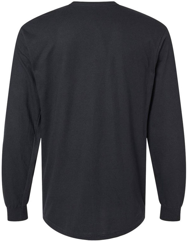An image of a Custom Gildan Unisex Softstyle CVC Long Sleeve T Shirt in Pitch Black!