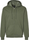 An image of a Custom Gildan Unisex Soft Style Full Zip Hooded Sweatshirt in Military Green!