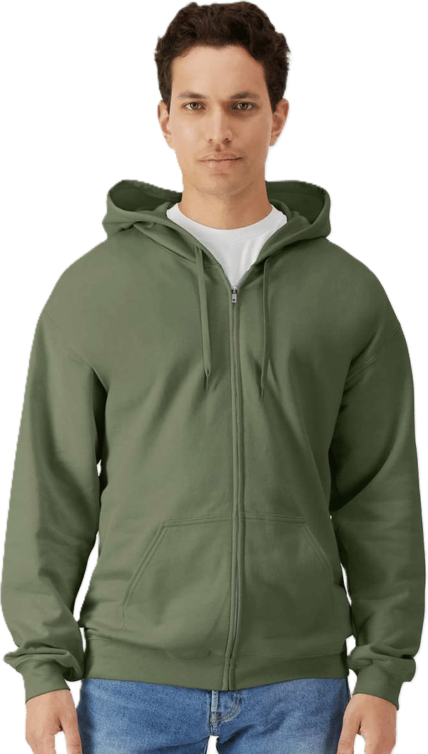 An image of a Custom Gildan Unisex Soft Style Full Zip Hooded Sweatshirt!