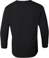 Am image of a Custom Gildan Youth Heavy Cotton Long Sleeve T Shirt in Black!