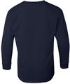 Am image of a Custom Gildan Youth Heavy Cotton Long Sleeve T Shirt in Navy!
