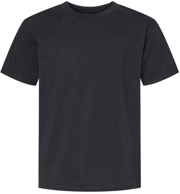 An image of a Custom Gildan Youth Softstyle Midweight T Shirt in Pitch Black!