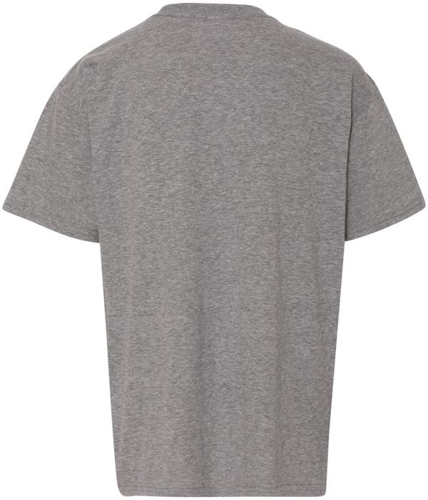 An image of a Custom Gildan Youth Softstyle T Shirt in GRAPHITE HEATHER!