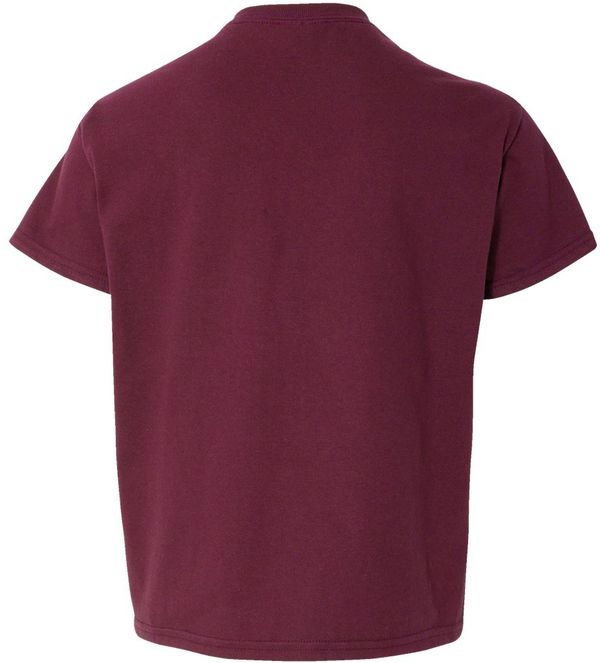 An image of a Custom Gildan Youth Softstyle T Shirt in MAROON!