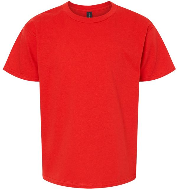 An image of a Custom Gildan Youth Softstyle T Shirt in RED!