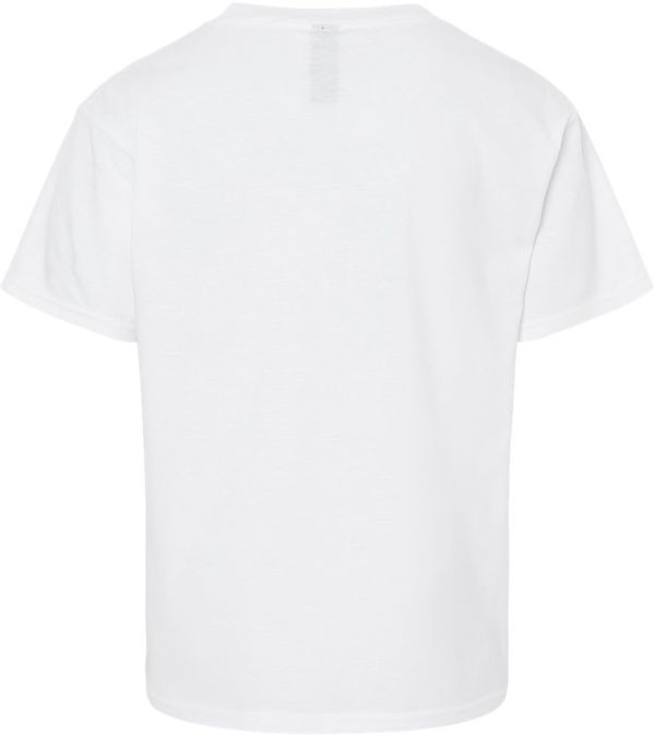 An image of a Custom Gildan Youth Softstyle T Shirt in WHITE!