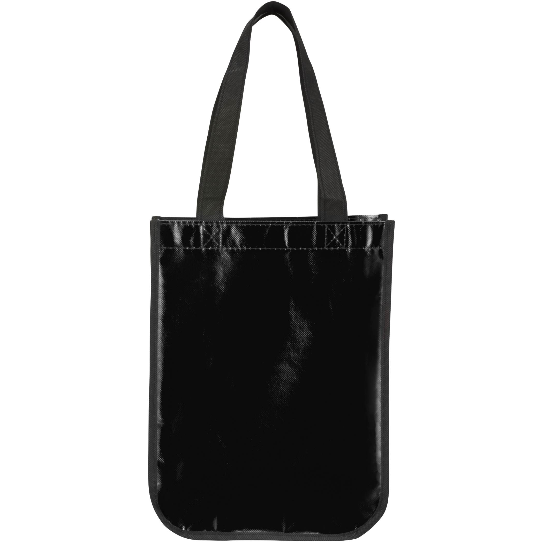 Gloss Laminated Non Woven Gift Tote in Black