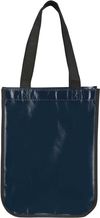 Am image of a Custom Gloss Laminated Non Woven Gift Tote in Navy!