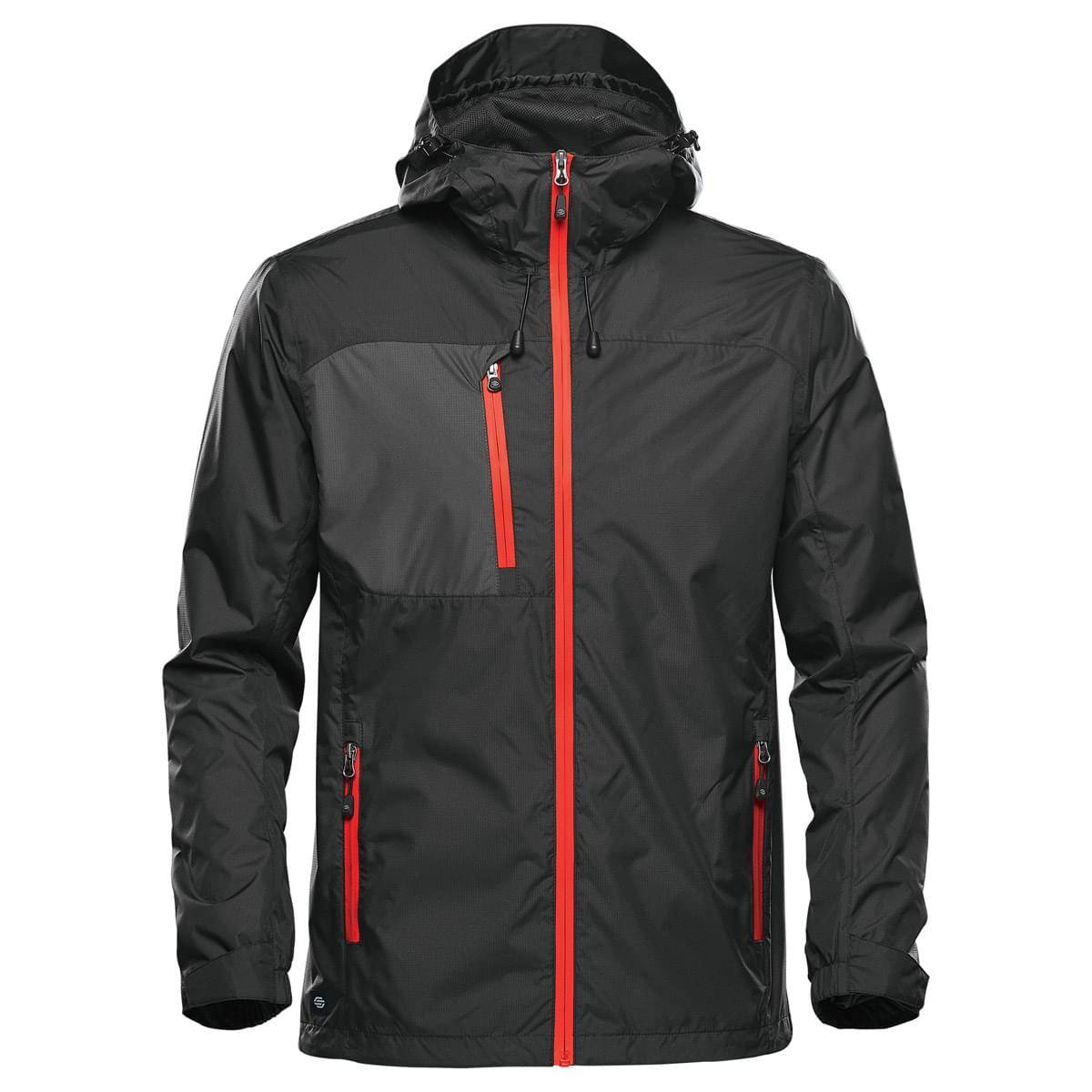 Stormtech Mens Olympia Shell in Black/Azure Red