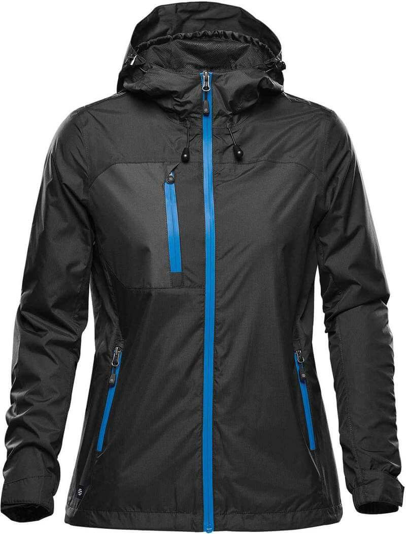 Stormtech Womens Olympia Shell in Black/Azure Blue