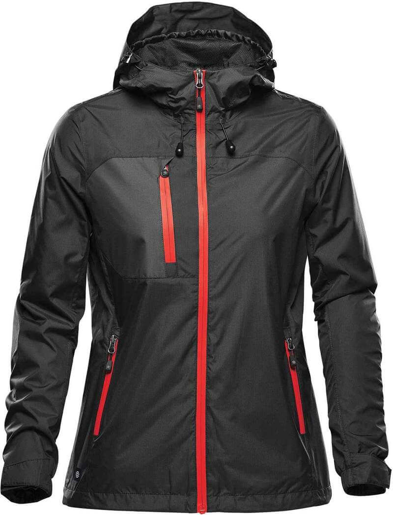 Stormtech Womens Olympia Shell in Black/Bright Red
