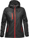 Am image of a Custom Stormtech Womens Olympia Shell in Black/Bright Red!