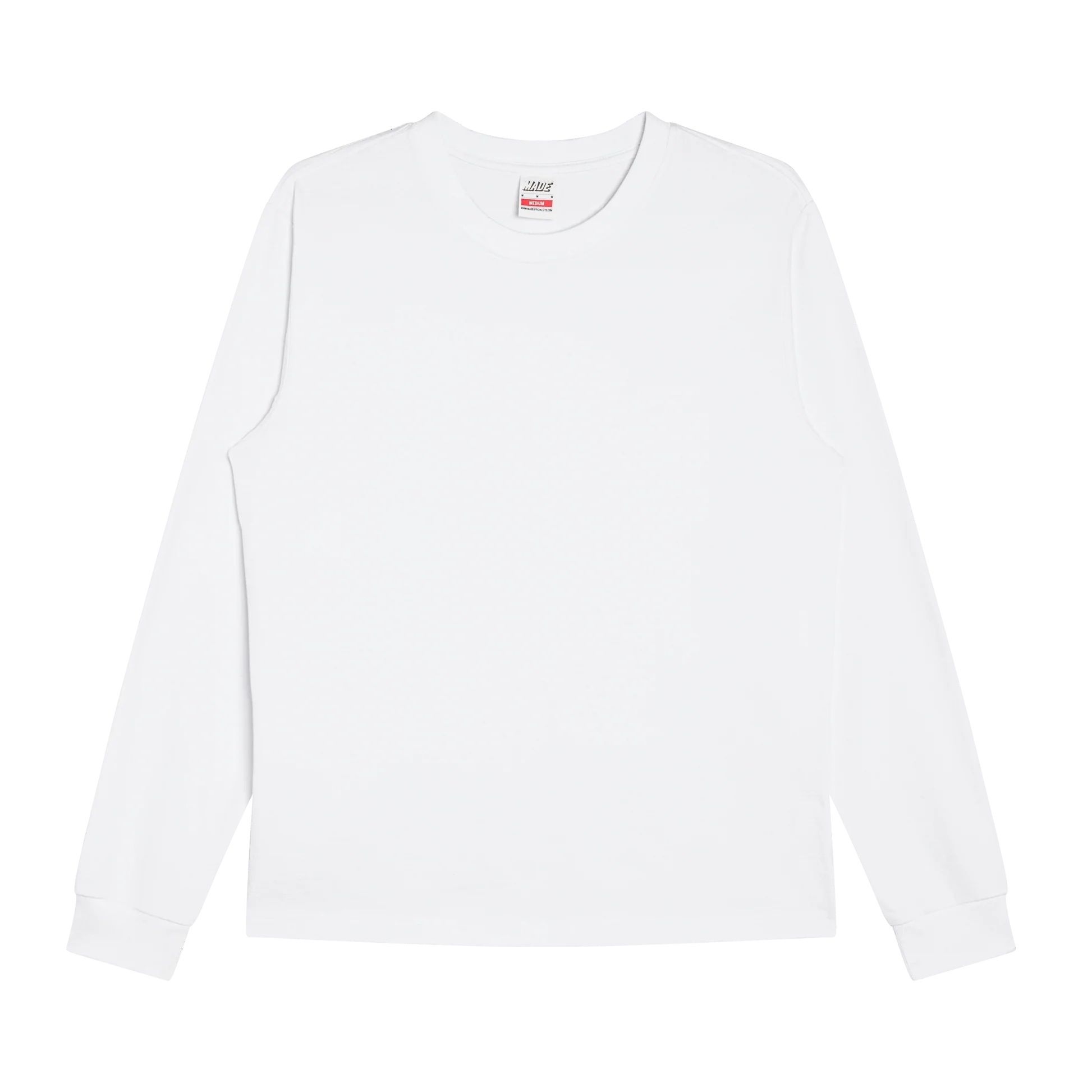 Made Blanks Gym Class Longsleeve Tshirt in Ultra White