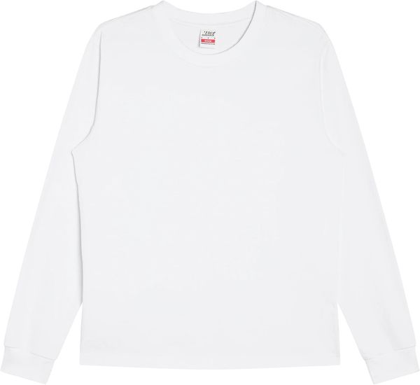 Am image of a Custom Made Blanks Gym Class Longsleeve Tshirt in Ultra White!