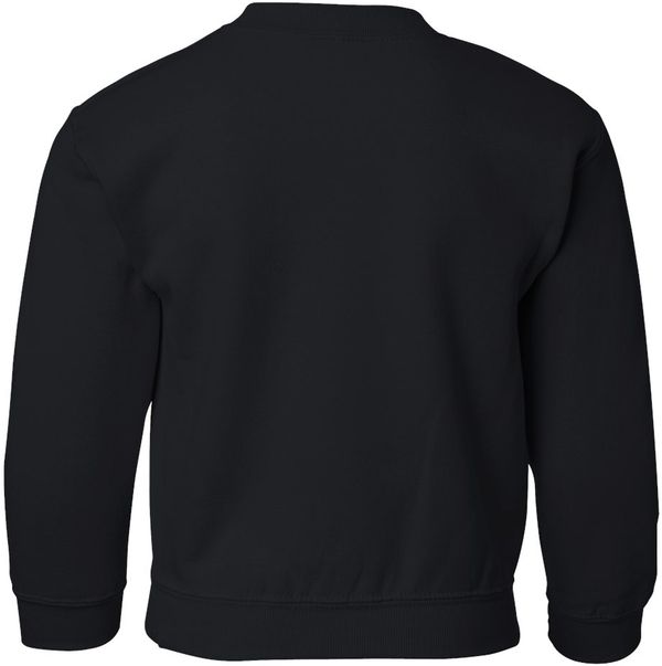 Am image of a Custom Gildan Heavy Blend Youth Sweatshirt in Black!