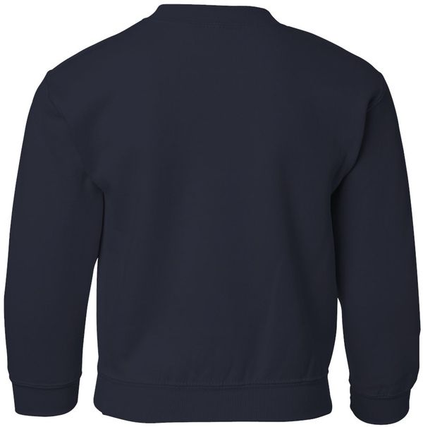 Am image of a Custom Gildan Heavy Blend Youth Sweatshirt in Navy!