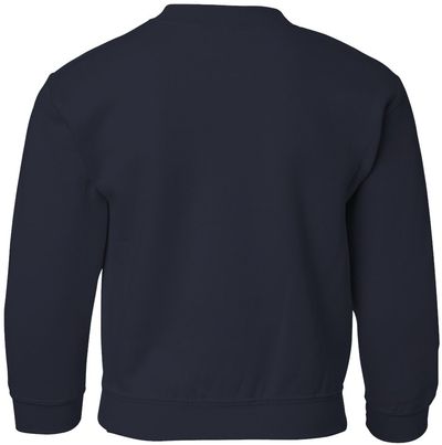 Am image of a Custom Gildan Heavy Blend Youth Sweatshirt in Navy!
