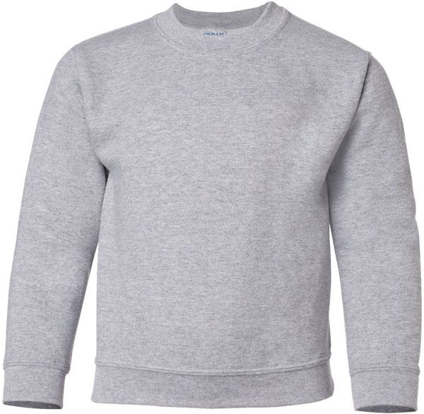 Am image of a Custom Gildan Heavy Blend Youth Sweatshirt in Sport Grey!