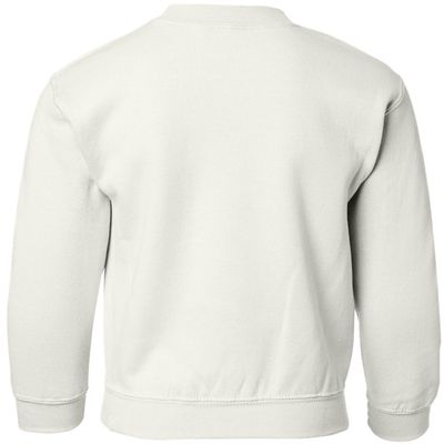 Am image of a Custom Gildan Heavy Blend Youth Sweatshirt in White!