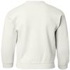 Am image of a Custom Gildan Heavy Blend Youth Sweatshirt in White!