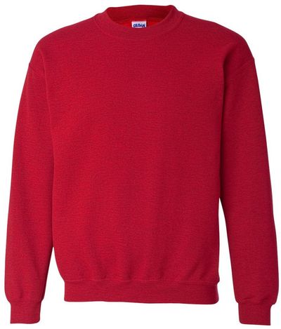 Am image of a Custom Gildan Heavy Blend Crewneck Sweatshirt in Antique Cherry!