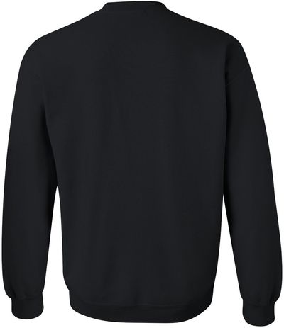 Am image of a Custom Gildan Heavy Blend Crewneck Sweatshirt in Black!