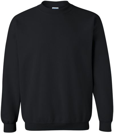 Am image of a Custom Gildan Heavy Blend Crewneck Sweatshirt in Black!