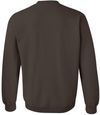 Am image of a Custom Gildan Heavy Blend Crewneck Sweatshirt in Dark Chocolate!