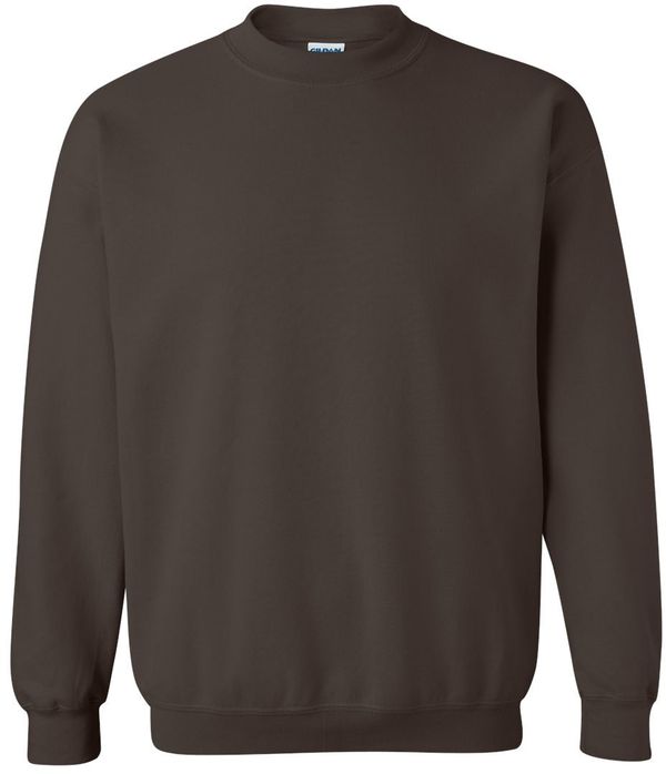 Am image of a Custom Gildan Heavy Blend Crewneck Sweatshirt in Dark Chocolate!
