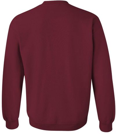 Am image of a Custom Gildan Heavy Blend Crewneck Sweatshirt in Garnet!