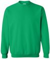 Am image of a Custom Gildan Heavy Blend Crewneck Sweatshirt in Irish Green!