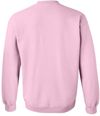 Am image of a Custom Gildan Heavy Blend Crewneck Sweatshirt in Light Pink!