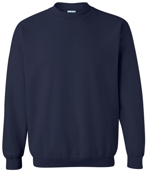Am image of a Custom Gildan Heavy Blend Crewneck Sweatshirt in Navy!