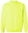 Am image of a Custom Gildan Heavy Blend Crewneck Sweatshirt in Safety Green!