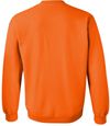 Am image of a Custom Gildan Heavy Blend Crewneck Sweatshirt in Safety Orange!