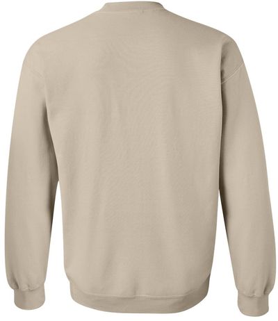 Am image of a Custom Gildan Heavy Blend Crewneck Sweatshirt in Sand!