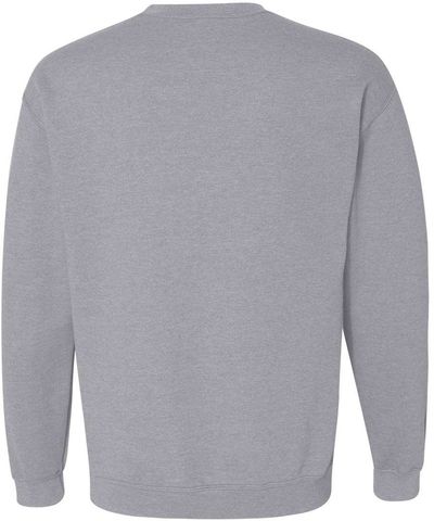 Am image of a Custom Gildan Heavy Blend Crewneck Sweatshirt in Sport Grey!