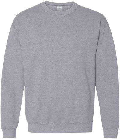 Am image of a Custom Gildan Heavy Blend Crewneck Sweatshirt in Sport Grey!