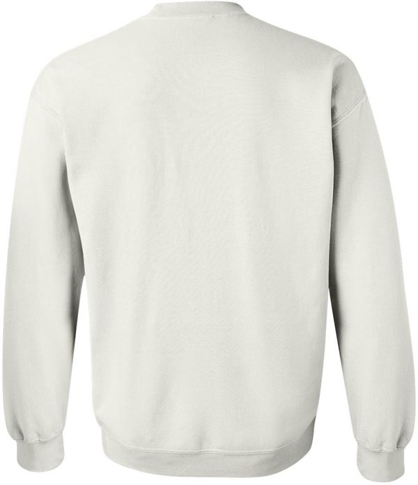 Am image of a Custom Gildan Heavy Blend Crewneck Sweatshirt in White!