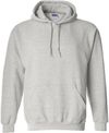 Am image of a Custom Gildan Heavy Blend Hooded Sweatshirt in Ash Grey!