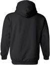 Am image of a Custom Gildan Heavy Blend Hooded Sweatshirt in Black!