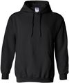 Am image of a Custom Gildan Heavy Blend Hooded Sweatshirt in Black!