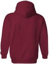 Am image of a Custom Gildan Heavy Blend Hooded Sweatshirt in Cardinal Red!